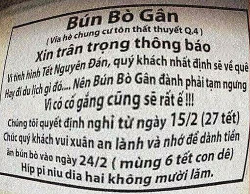 Bảng nội quy hài của quán ăn bị tạm giữ vì nội dung lạ